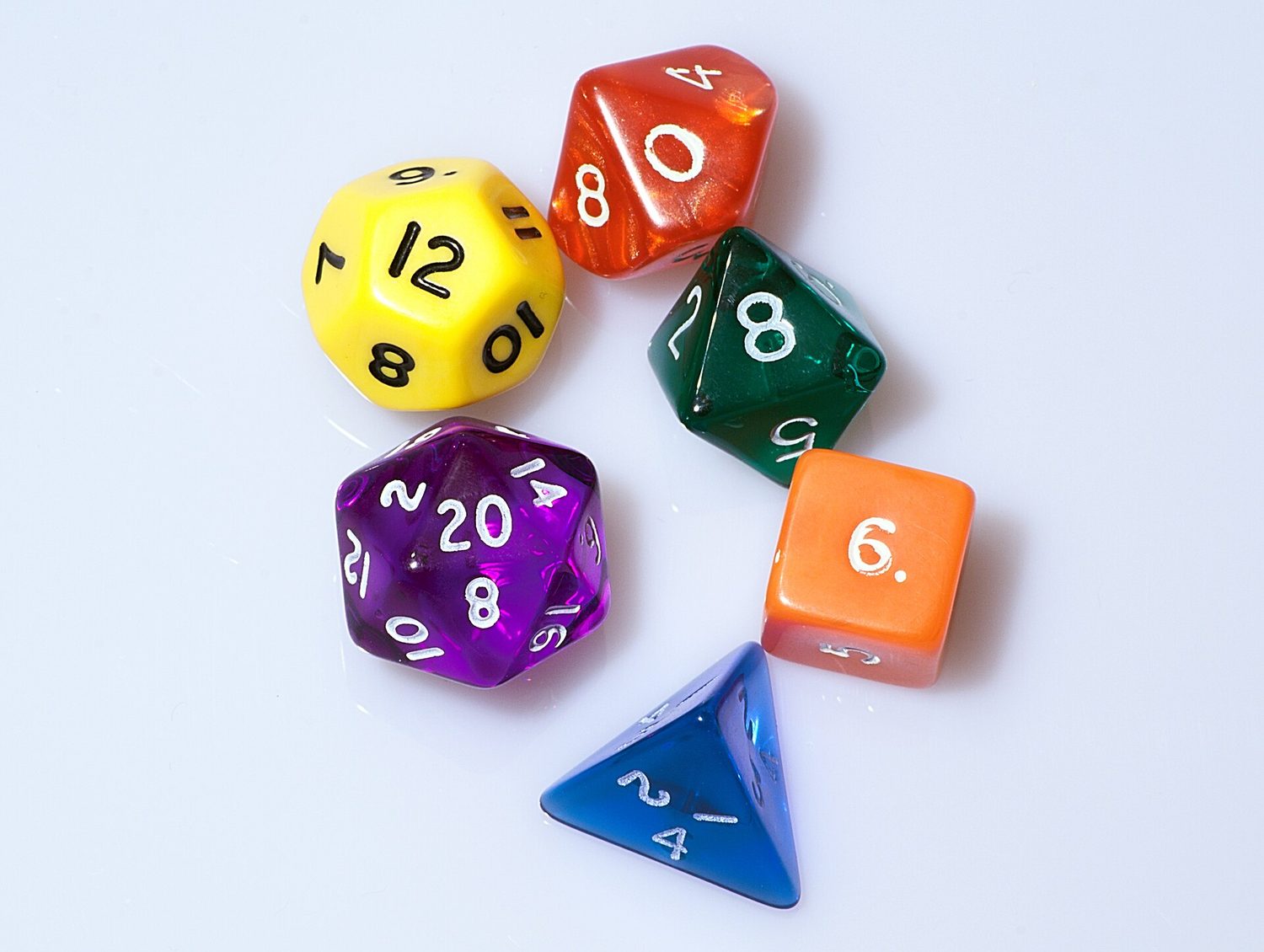 An assortment of polyhedral dice
