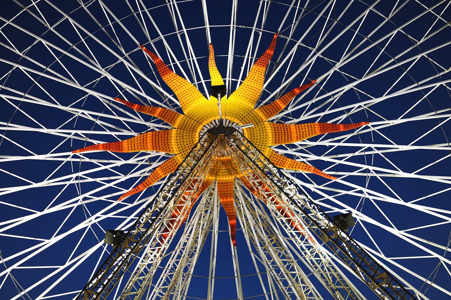 A large Ferris wheel