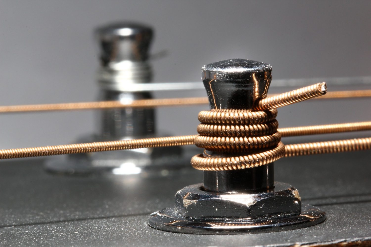 Close-up of guitar strings