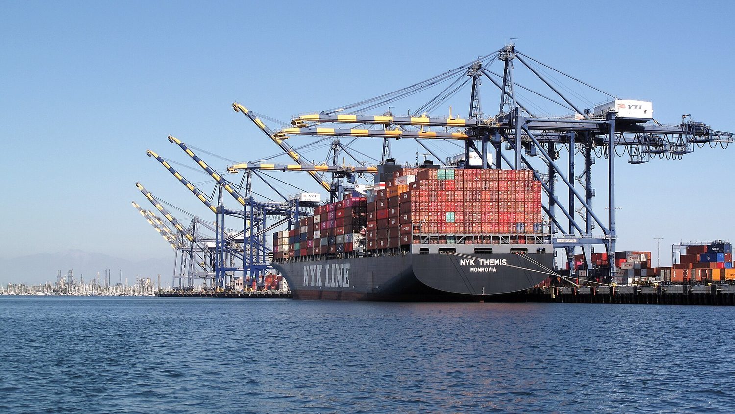 Container ports link global trade: goods, capital and ideas move through the world economy