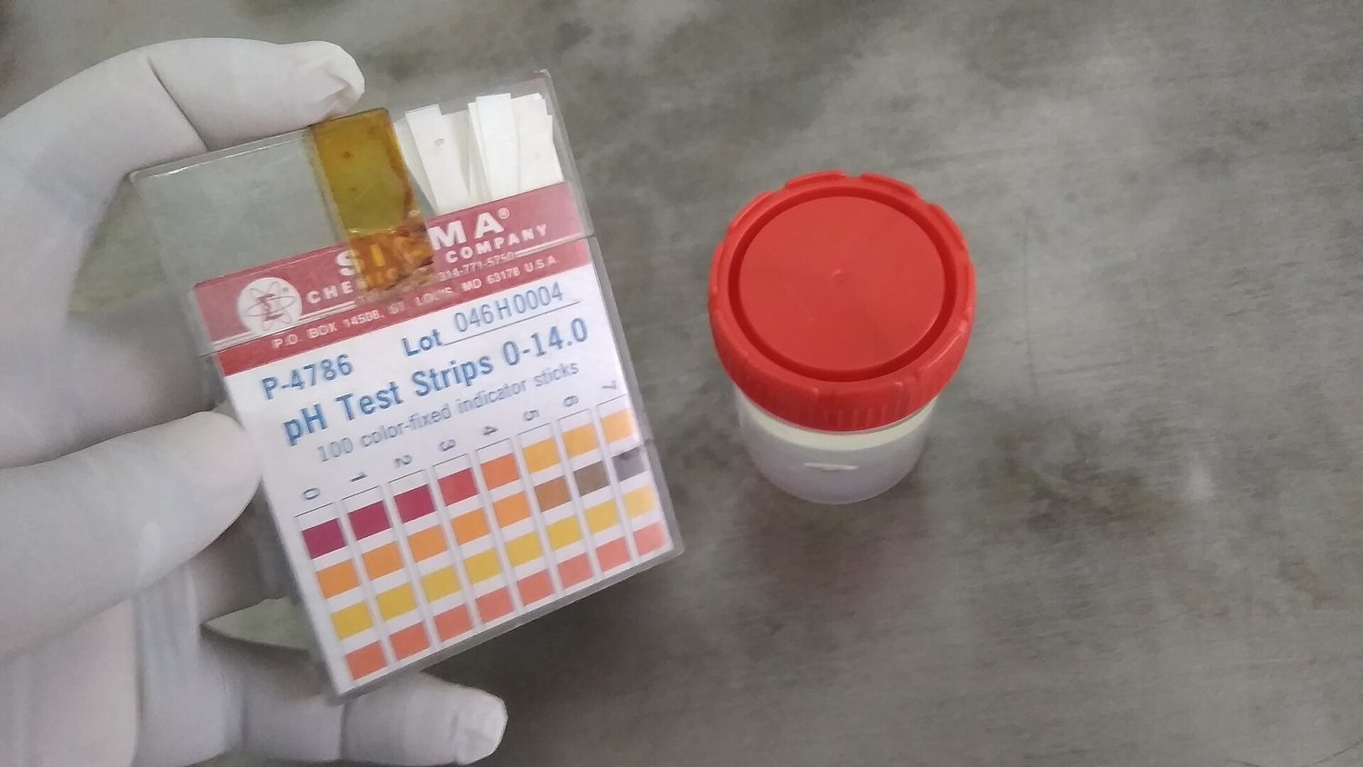 pH strips: alkalis turn universal indicator purple or blue (pH > 7)