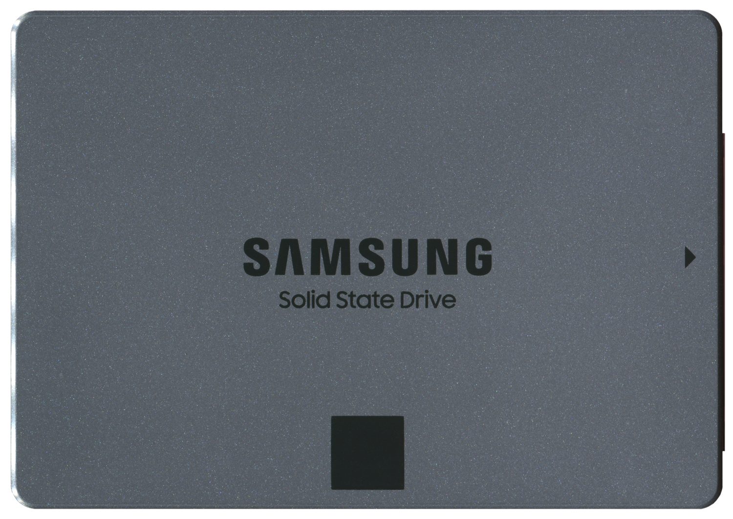 A solid state drive (SSD) stores data in flash memory chips and has no moving parts
