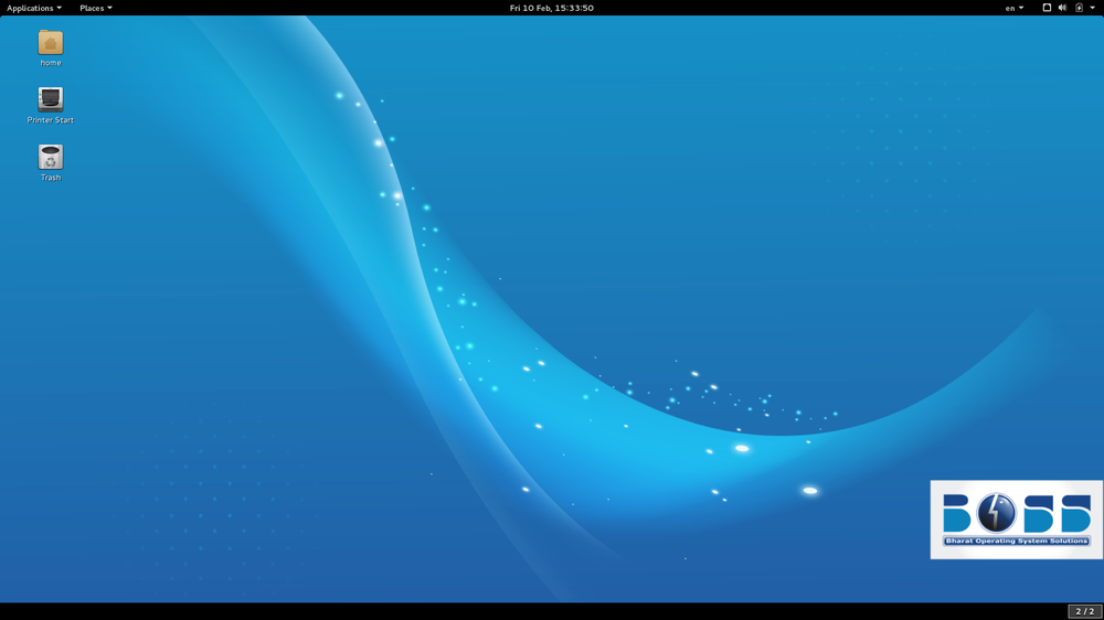 A desktop operating system on screen